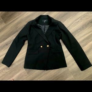forever 21 black blazer double breasted